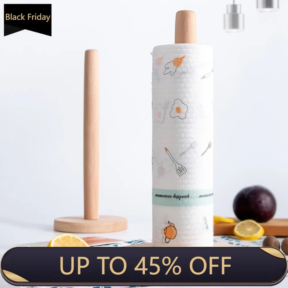 Kitchen Roll Paper Towel Holder Wooden Hanging Bathroom Oak Wood Tissue Rack Stand Accessories | Обустройство дома