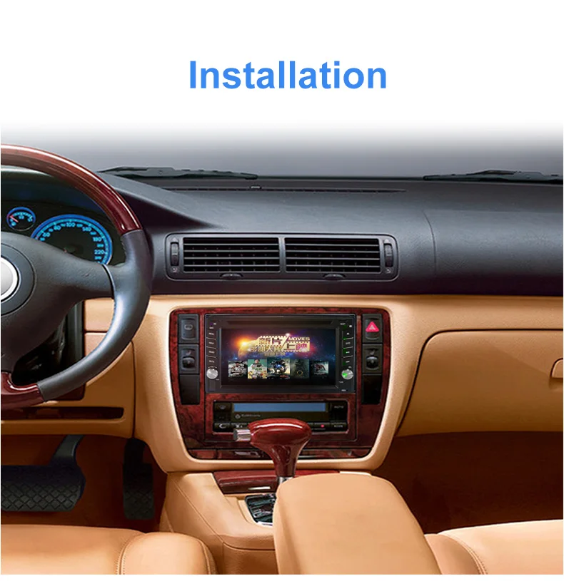 Автомобильный DVD плеер с сенсорным экраном 6212 6 2 дюйма HD DIN Bluetooth MP3 рулевое колесо