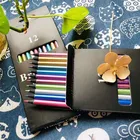 12 шт., металлические цветные карандаши