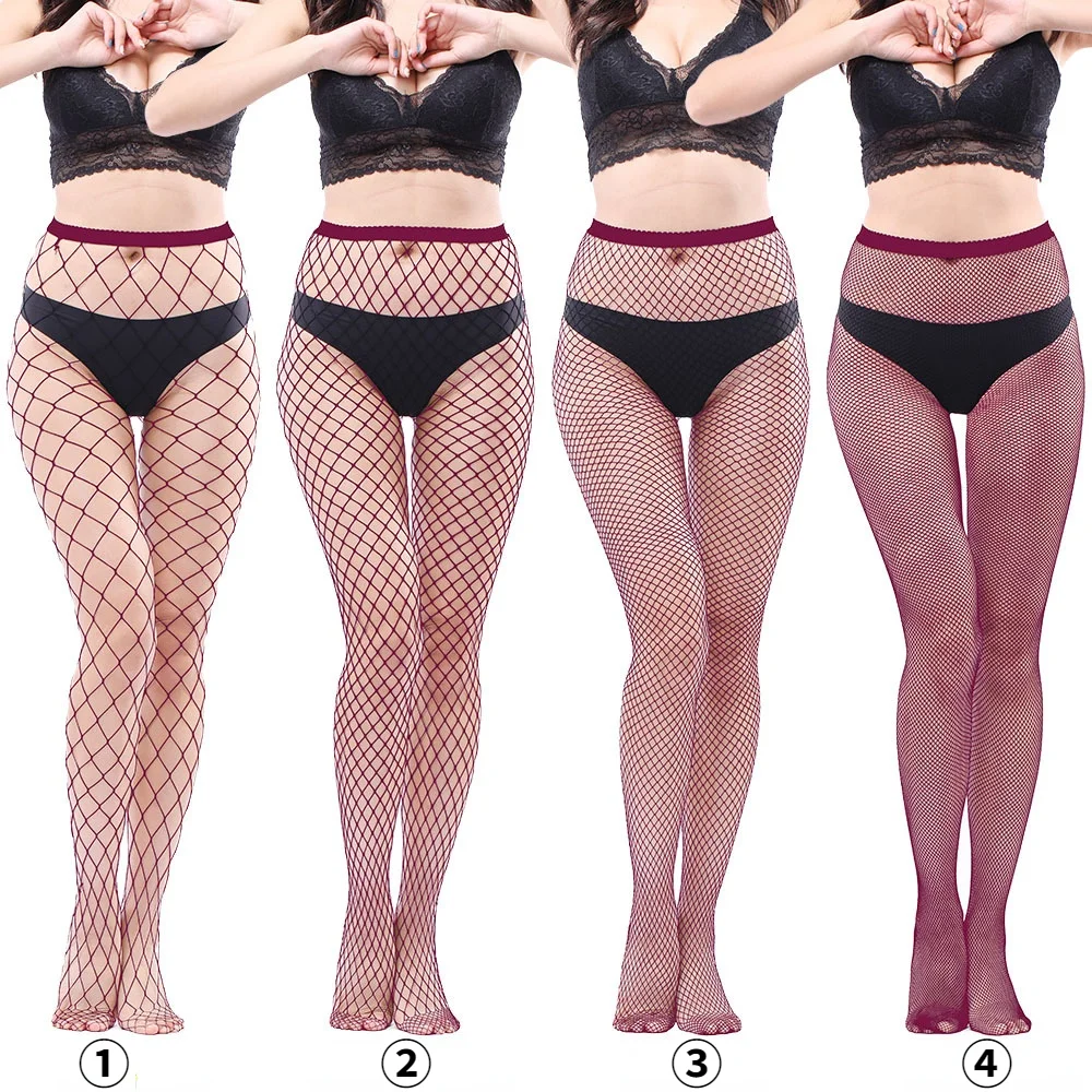

Sexy Women Pantyhose Tights Seamless Sexy Lace Mesh Fishnet Pantyhose Nylon Tight Stocking Female Hosiery long over knee socks