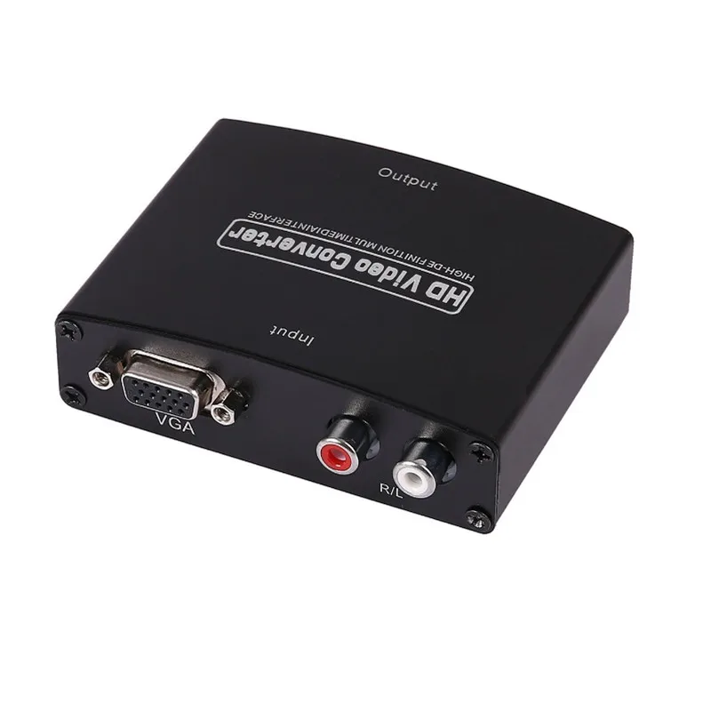 Адаптер-преобразователь VGA-HDMI аудиоадаптер VGA + R/L-HDMI с аудио 1080P для проектора HDTV