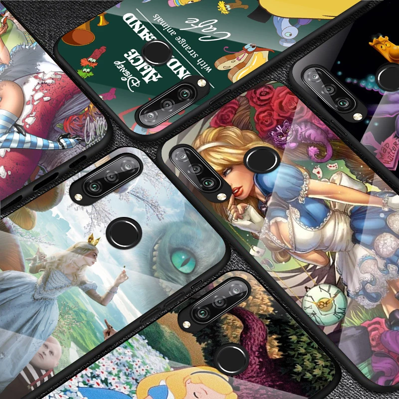 

Tempered Glass Cover Alice In Wonderland For Huawei Y6 Y7 Y9 Y5P Y6P Y8S Y8P Y9A P Smart Z 2019 2020 2021 Phone Case