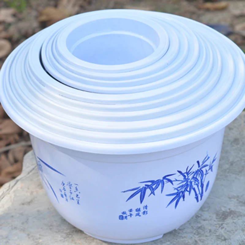 Spot большой Пластик цветочный горшок с круглым носком на толстой ящик для