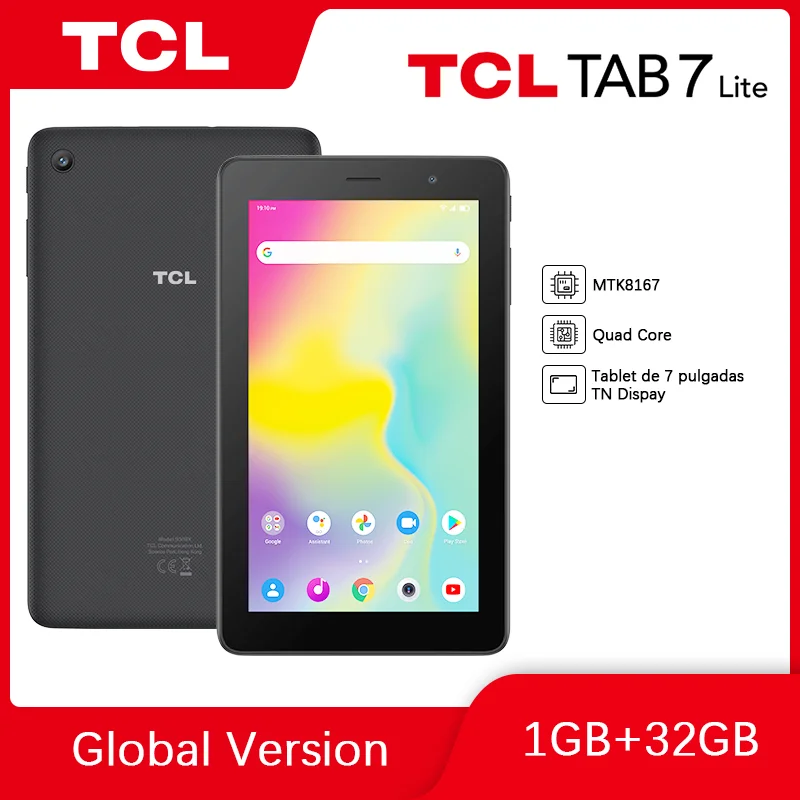 

Планшет TCL TAB 7 Lite на Android 10, 4-ядерный процессор MTK8167, экран 7 дюймов, 1 Гб + 32 ГБ