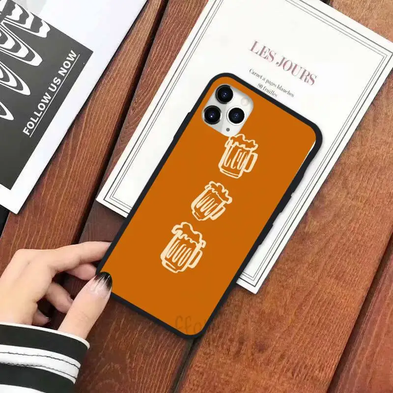 

Yellow beer letters Phone Case for iPhone 11 12 pro XS MAX 8 7 6 6S Plus X 5S SE 2020 XR