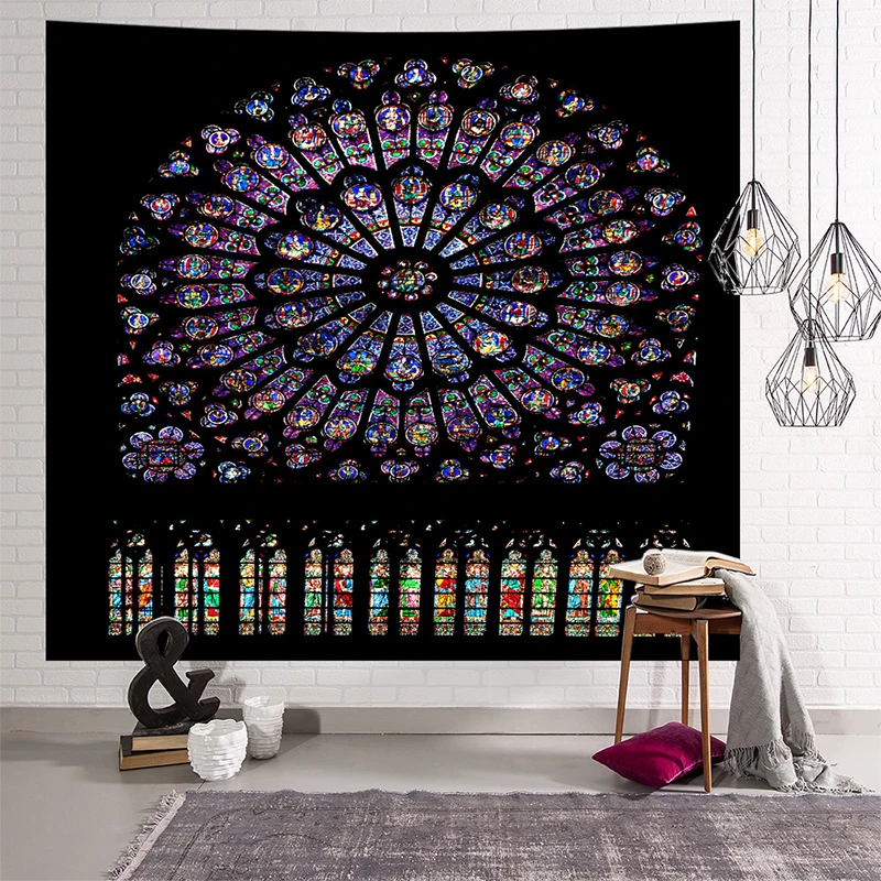 Гобелен Нотр-Дам в соборе Парижа Южная Роза пляжное полотенце из полиэстера