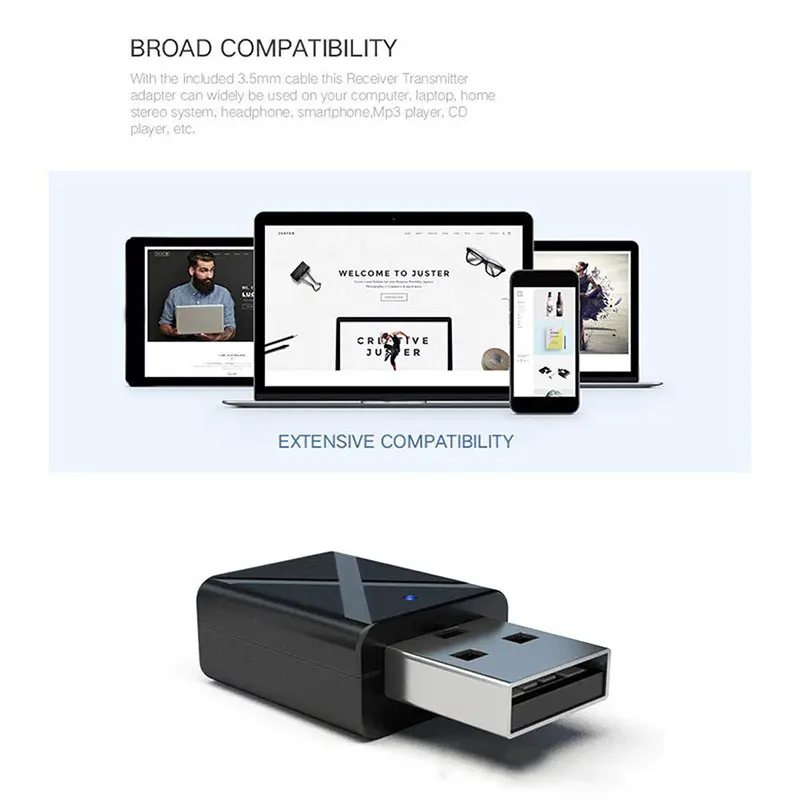 Bluetooth 5,0 приемник передатчик 2в1 3,5 мм аудио RCA AUX USB беспроводной адаптер Hifi стерео для ТВ ПК автомобильный комплект наушники MP3 MP4