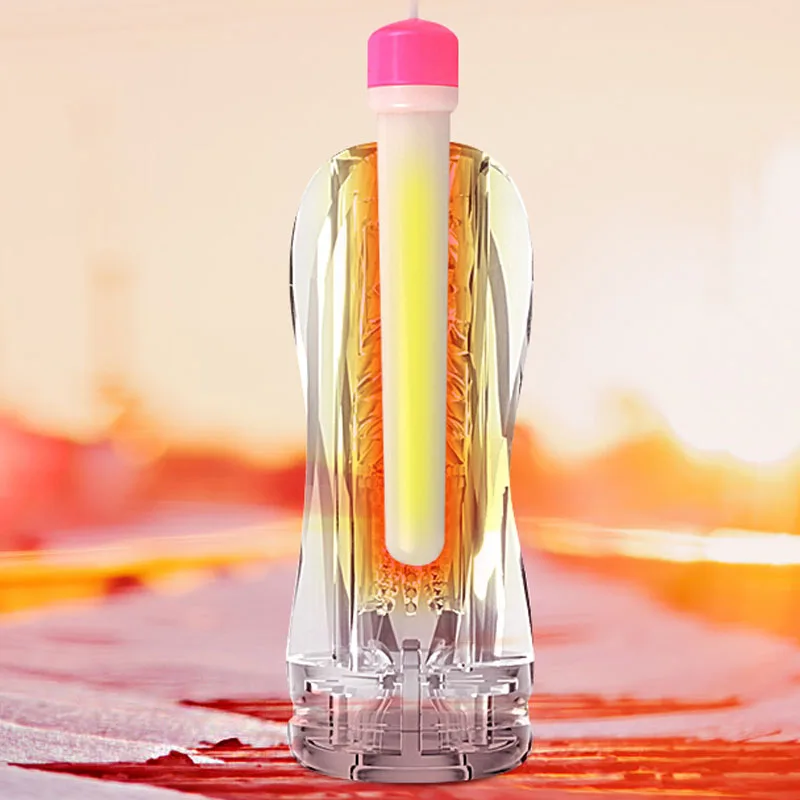 Male Masturbator Cup Soft Pussy Sex Toys Transparent Vagina Adult Endurance Exercise Products Vacuum Pocket for MenYSL77 | Красота и