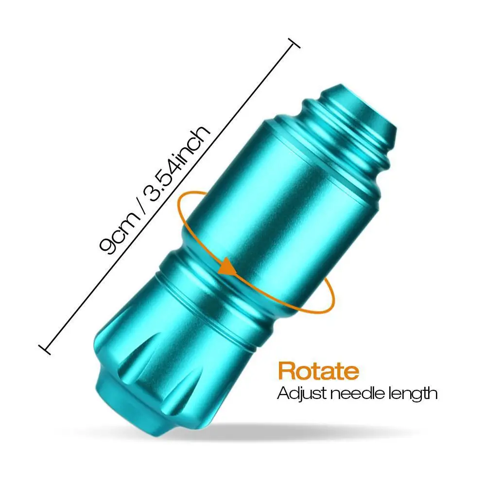 Алюминиевая тату-машинка в форме ракеты Вращающаяся ручка для перманентного