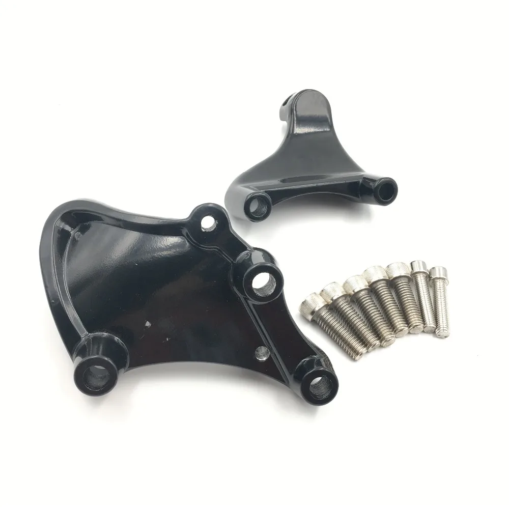 Черные мотоциклетные кронштейны для пассажирских ножек Harley XL883 1200 Sportster 2014 2017 2015