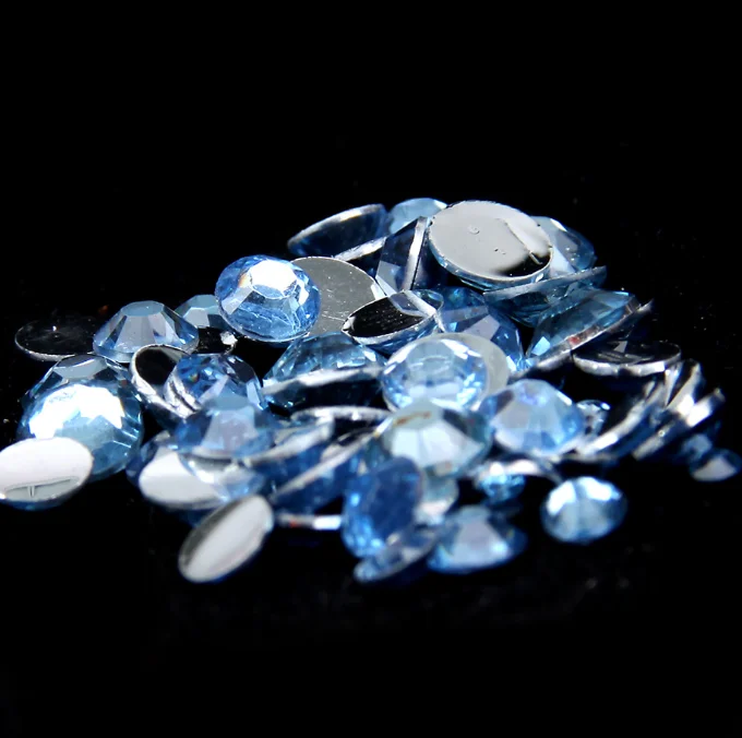 

Light blue Color 2mm,3mm,4mm,5mm,6mm Facets FlatBack Resin Rhinestone Nail Art Garment Decoration Stones/Beads