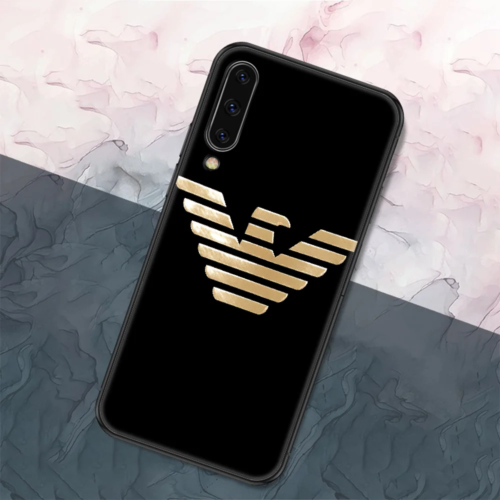 

Brand EA7 Phone case For Samsung Galaxy A 3 5 7 8 10 20 21 30 40 50 51 70 71 E S 2016 2018 4G black tpu back fashion cell cover