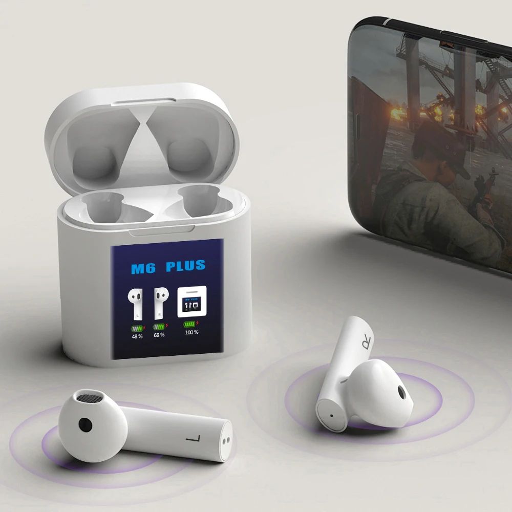 Беспроводные наушники M6 PLUS с двойным микрофоном спортивные TWS беспроводные Bluetooth