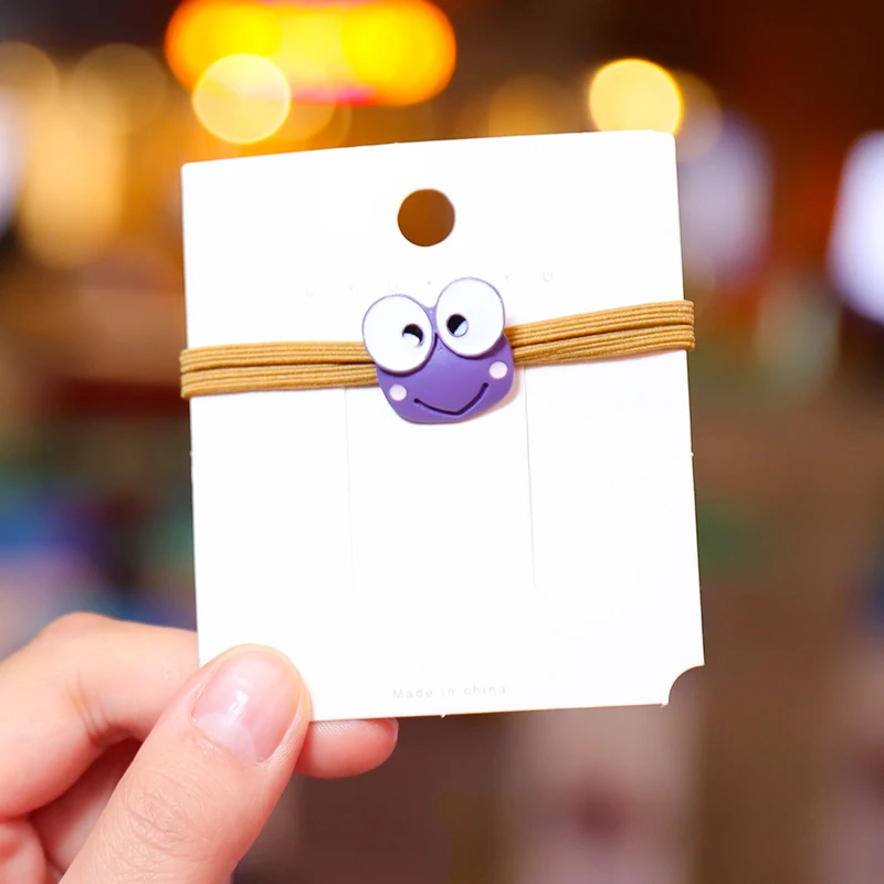 Детская резинка для волос "Милый принцесса" с простой маленькой лягушкой для девочек, аксессуары для кожи головы.