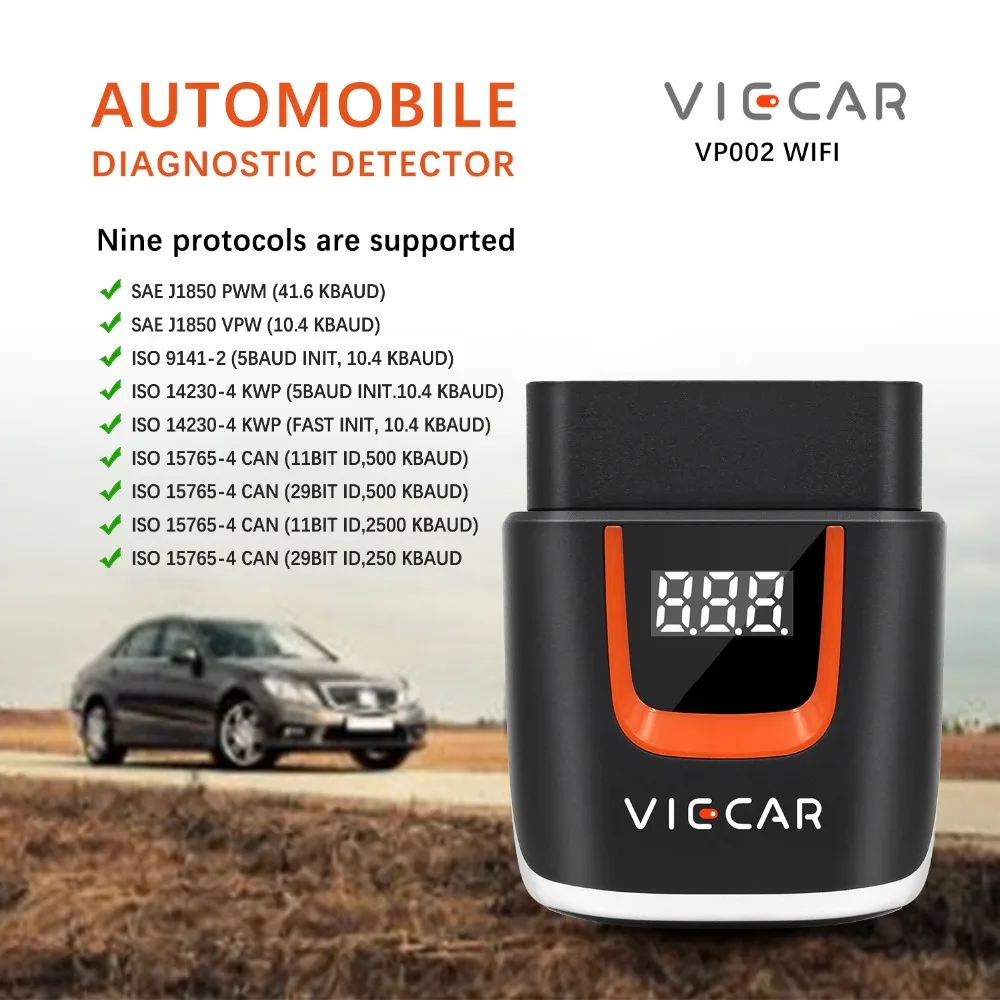 Viecar ELM327 V2.2 лучше чем v1.5 считыватель кодов WIFI Bluetooth 4 0 USB сканер для Android/IOS OBD2