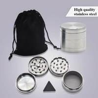 four layer high quality stainless steel metal smoke grinder for herb sharp teeth tobacco accessories