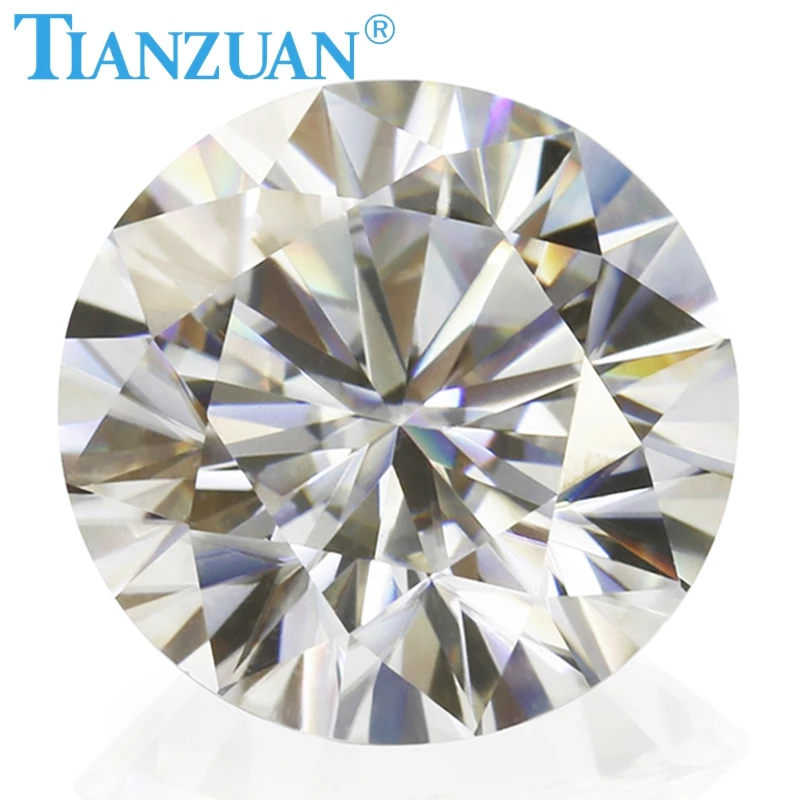3 мм до 12 GH цвет белый круглый блестящий разрезанный Муассанит Сыпучие камни