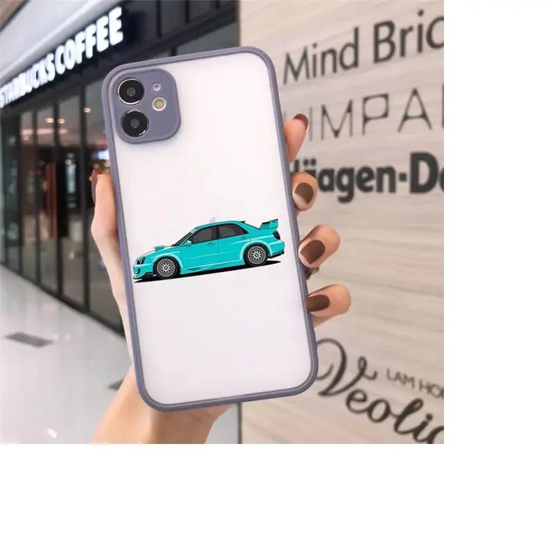 

JDM cartoon car Phone Cases matte transparent For iphone 7 8 11 12 plus mini x xs xr pro max cover