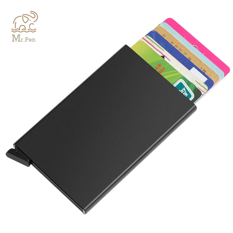 Портативный Автоматический алюминиевый чехол-кошелек с идентификационными