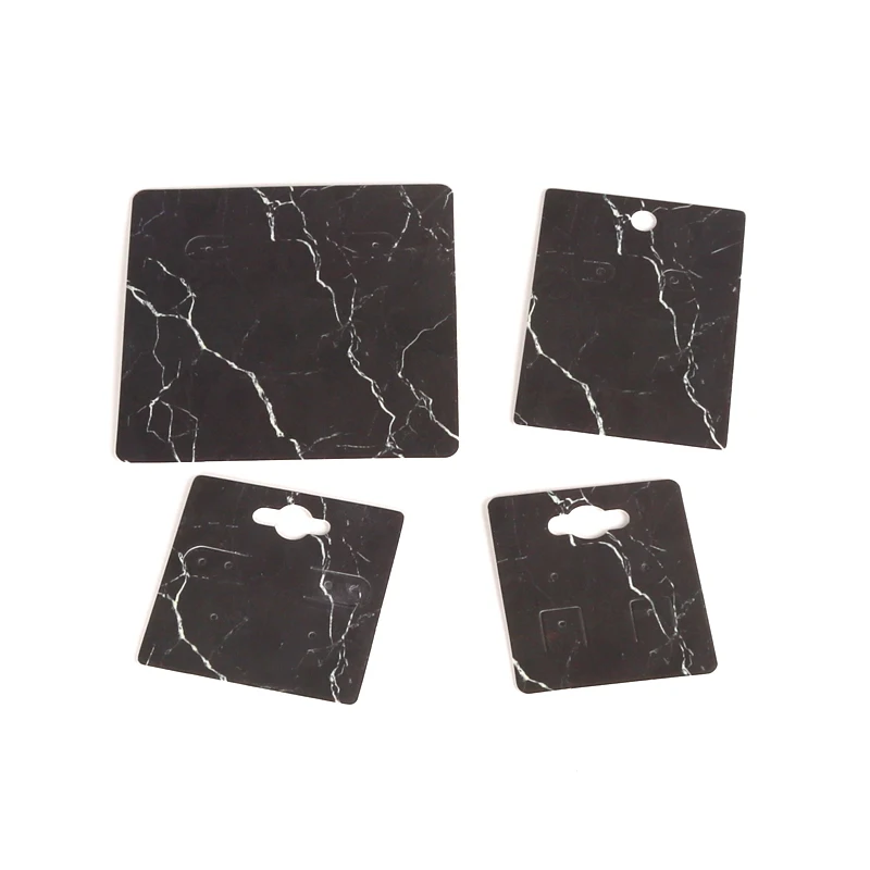 Wholesale 10pcs Jewelry Accessories Earring Display Card Marbling Earing Studs Black Cardboard DIY Charms Necklace Cards - купить по