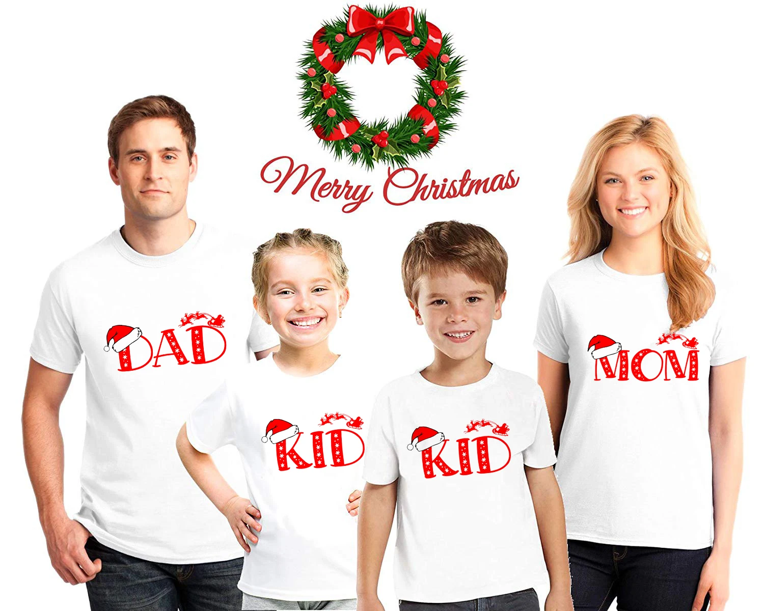 Camisetas a juego de Navidad para Familia, padre, madre, hija, hijo, ropa familiar, 1 ud.-0