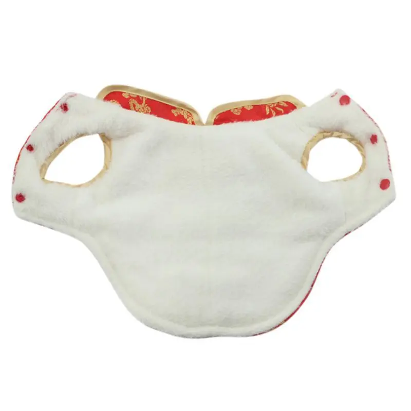 Домашняя собака китайский новый год Дракон узор Красная Зимняя одежда для