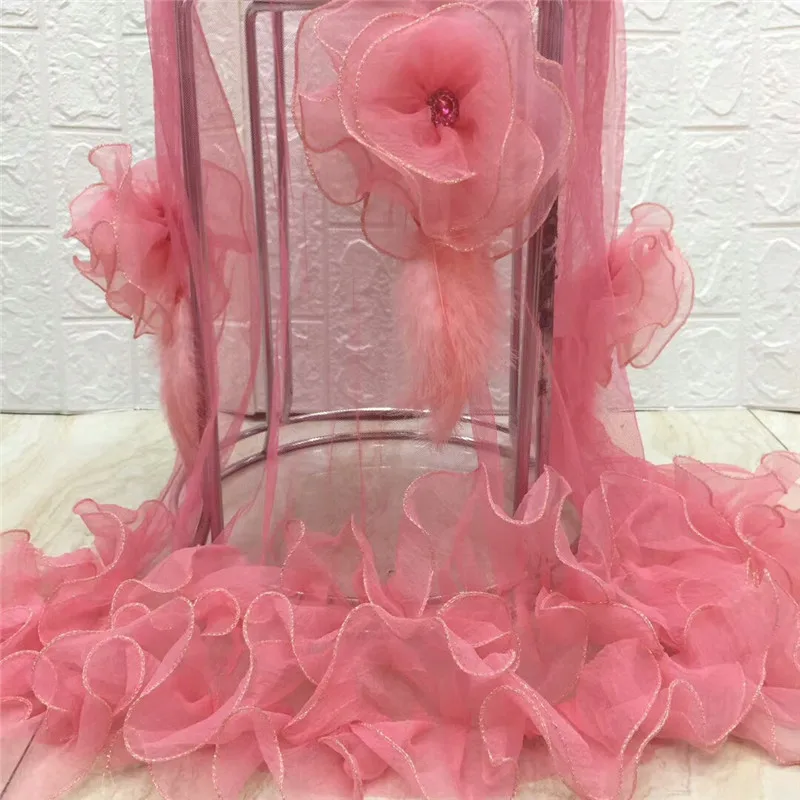 

African Lace Fabric 2020 High Quality Lace Material Nigerian 3D Appliqued Lace French Lace Fabric For Wedding Dress xz20-89