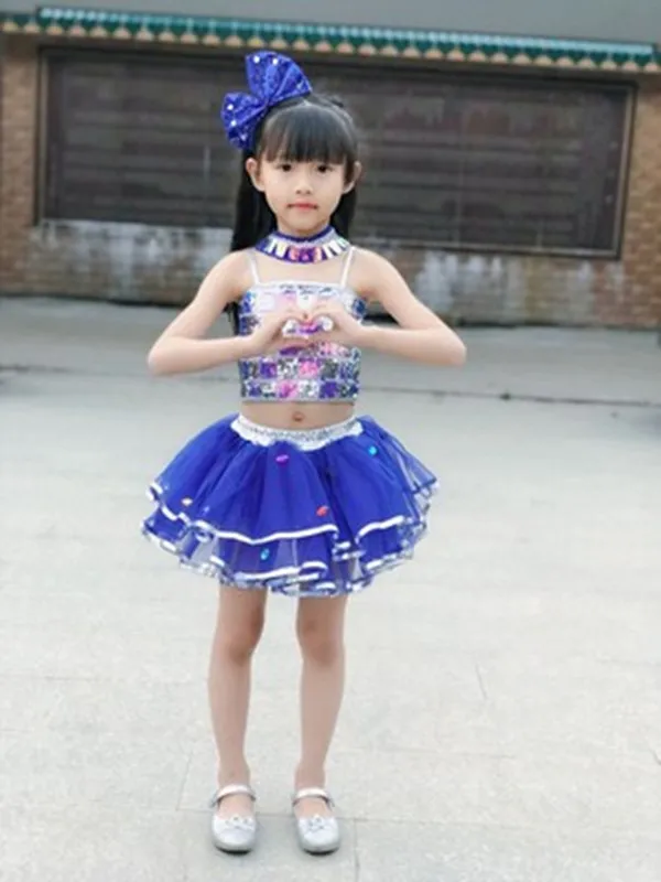 Костюмы для джазовых танцев в стиле хип-хоп детские танцевальные костюмы девочек