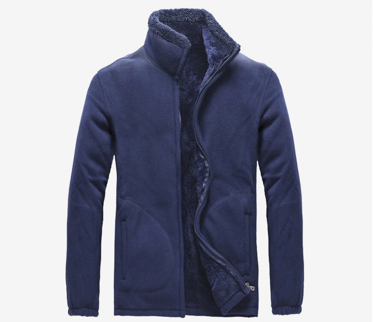 Men Male oversized Plus Size Fleece Warm Thermal Camp Fish Trek Hike Climb Cold Winter Autumn Spring Jacket Travel Coat