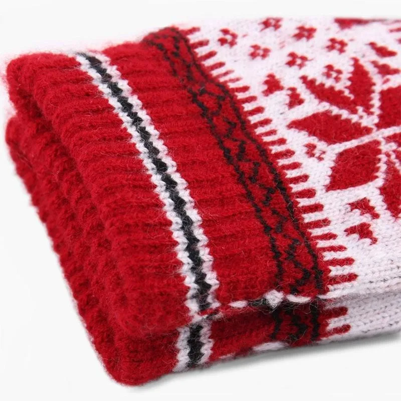 

1pair Winter Unisex Knitted Winter Gloves Women Autumn Winter Warm Thick Gloves Screen Skiing Gloves Winter Warm Gloves