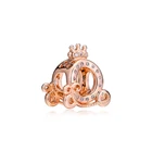 Подвески GPY розовая Корона O в виде каретки, 925 оригинальные подходят для браслетов Pandora, бусины из стерлингового серебра для изготовления ювелирных изделий