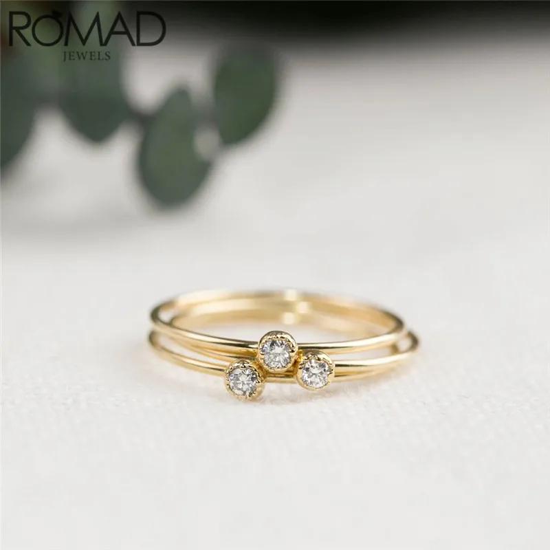 Женское Обручальное Кольцо ROMAD обручальное кольцо с круглым цирконием и
