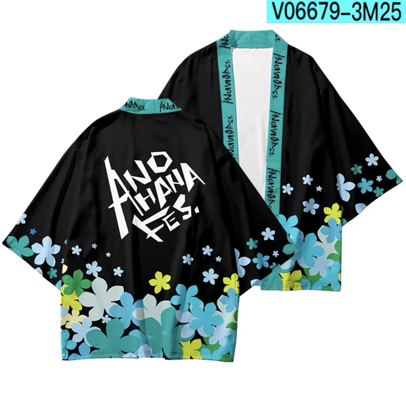 

Anohana Menma 3D Printing Japanese Kimono Haori Yukata Women/Mens Fashion Summer Casual Cool Short Sleeve boy/girls Cardigan