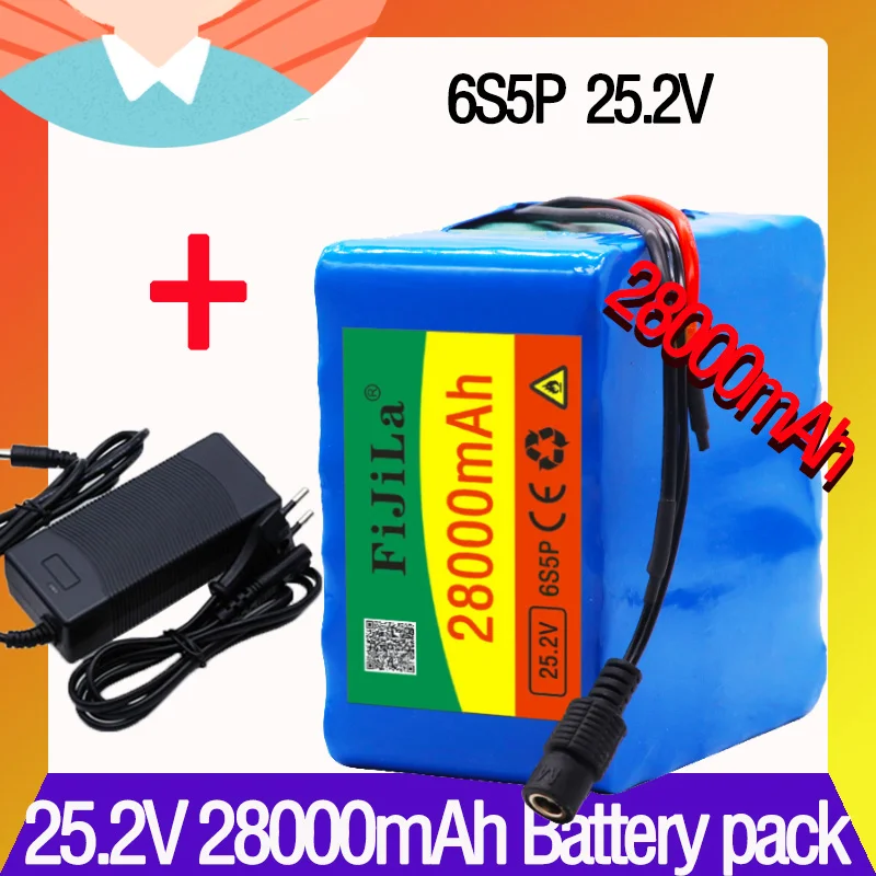 

100% New 24V 28Ah 18650 li-ion battery pack 25.2v 28000mAh electric bicycle moped /electric/lithium ion battery pack+ charger