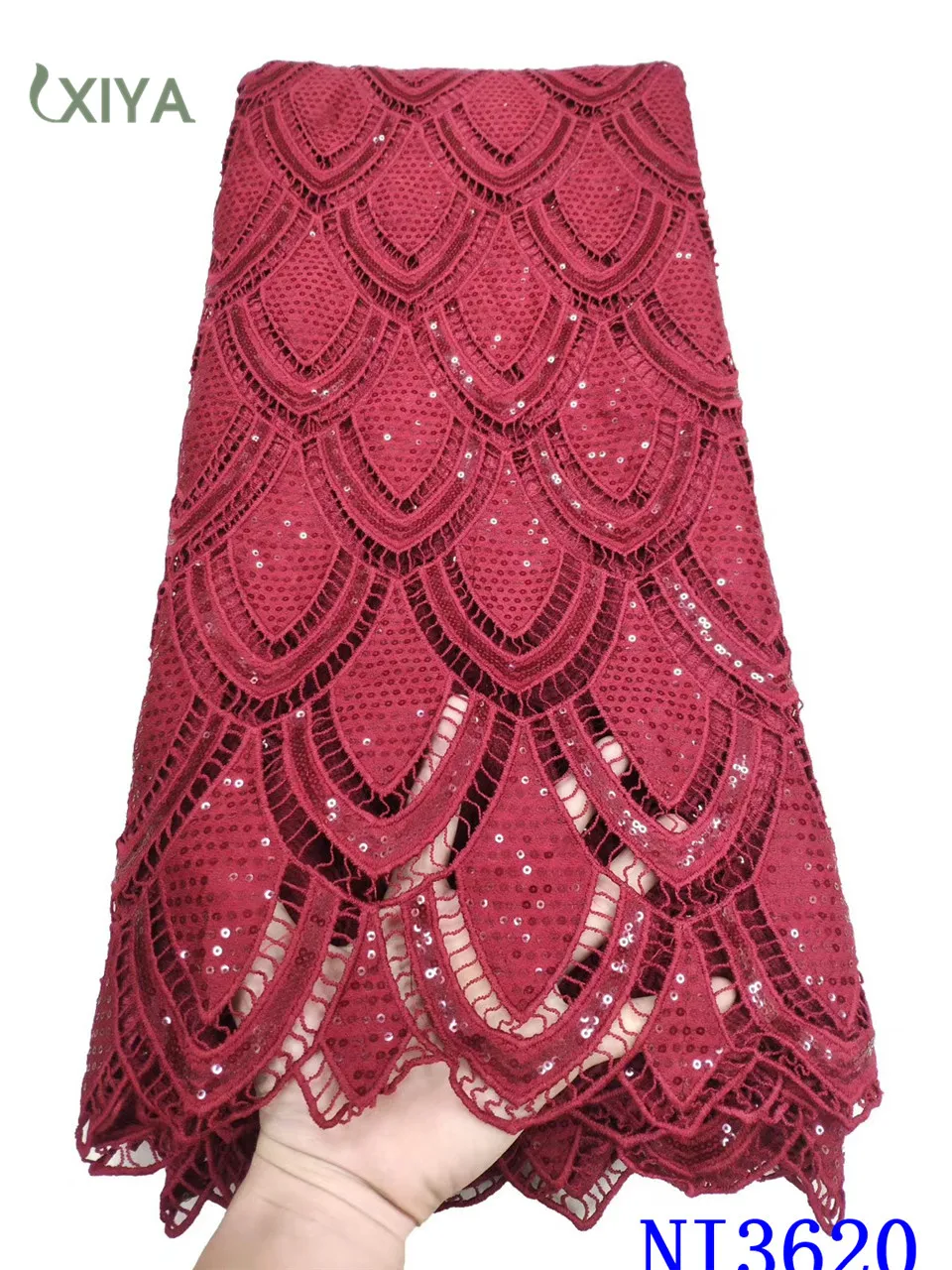 High Quality Nigerian Milk Silk Lace Fabric Latest Embroidered Cord African Guipure for Wedding Dress NI3620 | Дом и сад