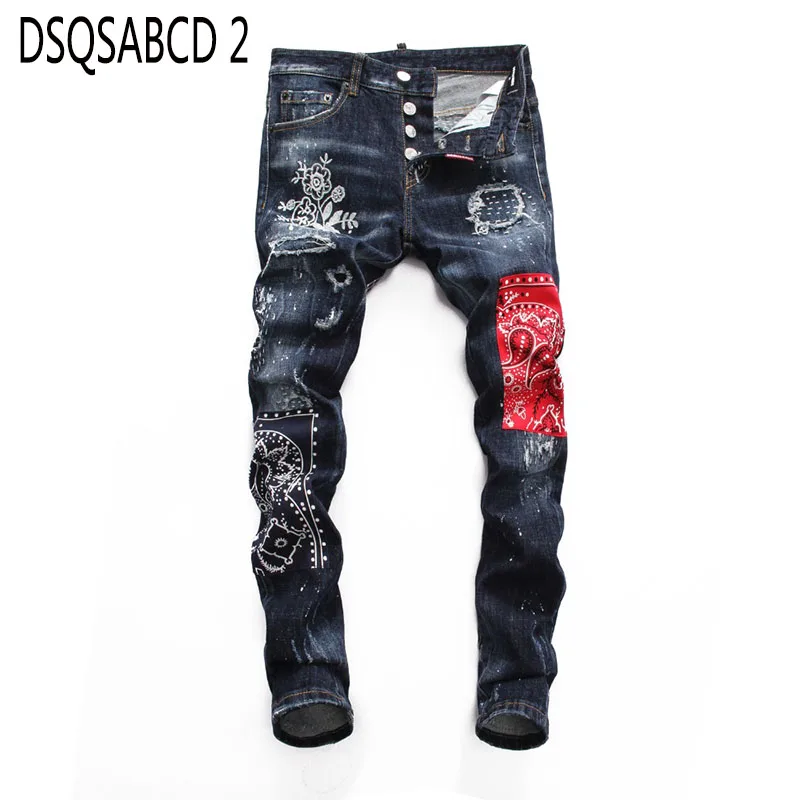 Мужские облегающие джинсы в полоску рваные винтажные брюки стиле хип-хоп