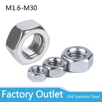 150100pcs a2 304 stainless steel hex hexagon nut for m1 m1 2 m1 4 m1 6 m2 m2 5 m3 m4 m5 m6 m8 m10 m12 m16 m20 m24 screw bolt
