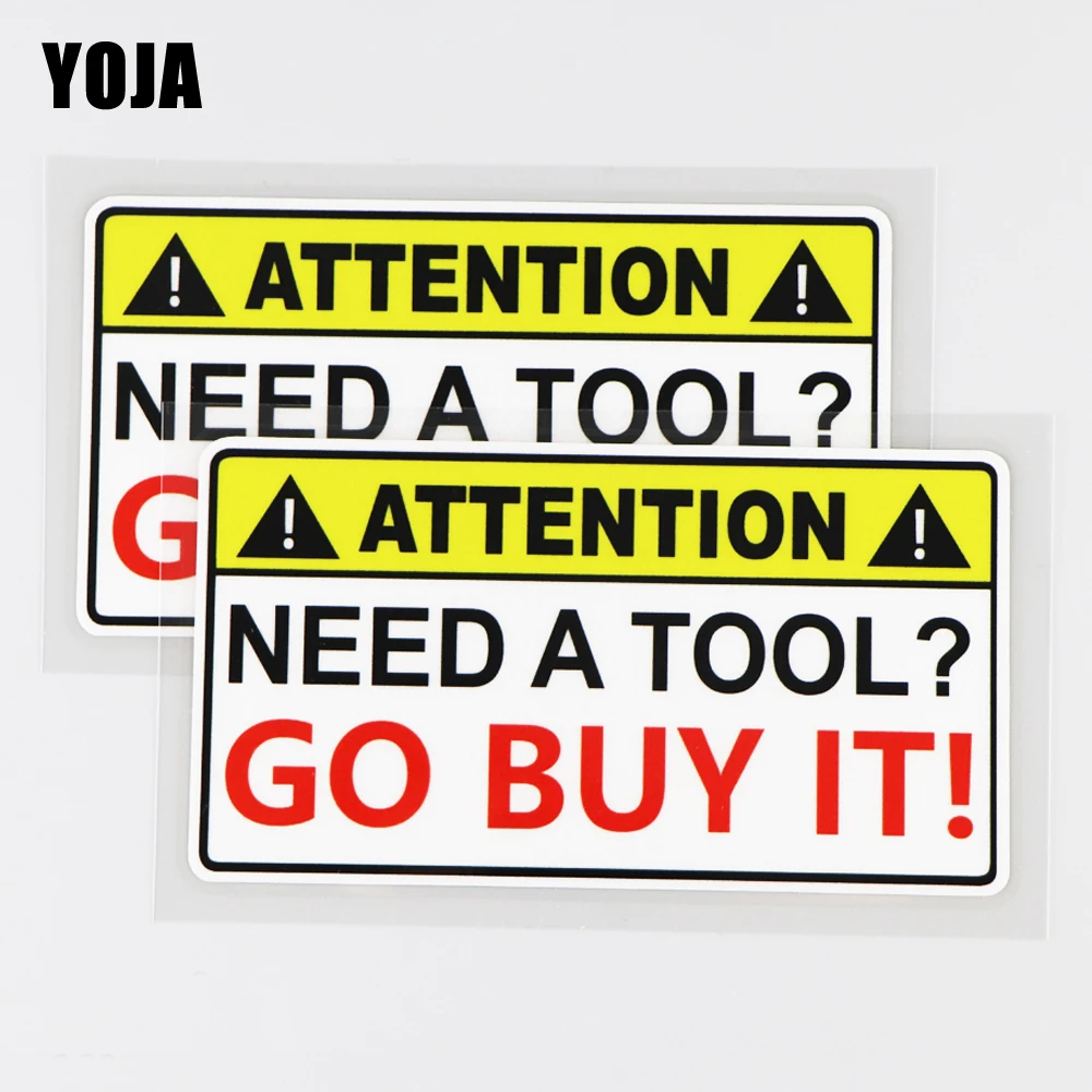 YOJA требуется инструмент для 13,4x7 см? Покупайте! Виниловая наклейка для автомобиля 19A-0087
