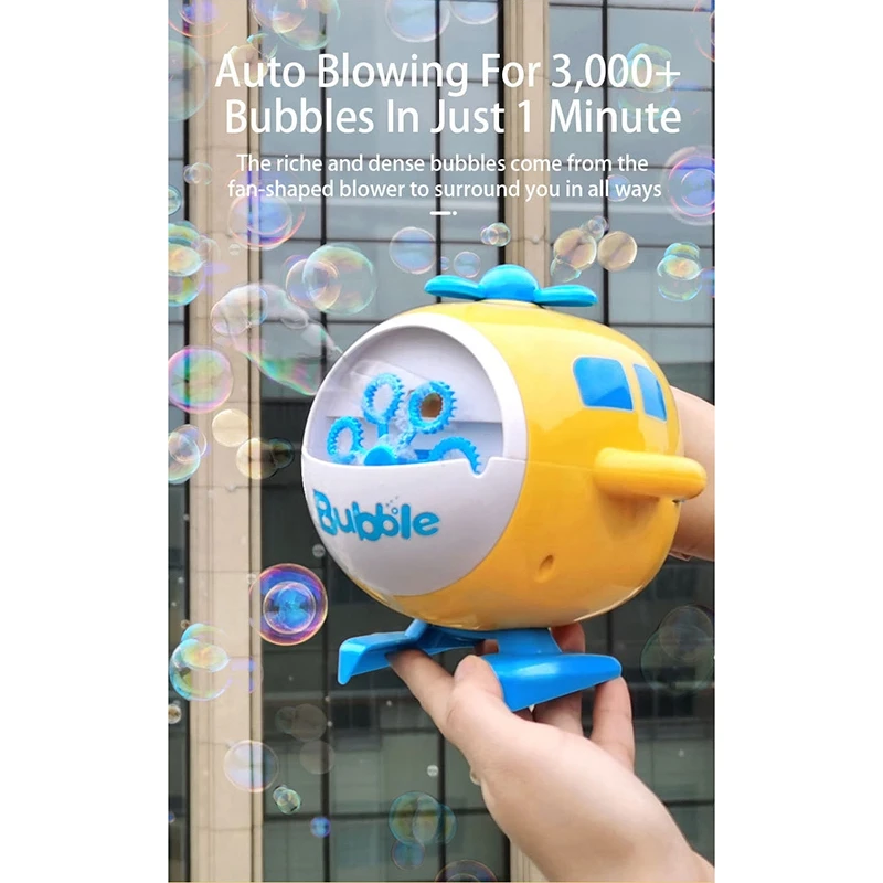 

One-Click Bubble Machine Helicopter Bubble Machine Children's Electric Bubble Machine Toy