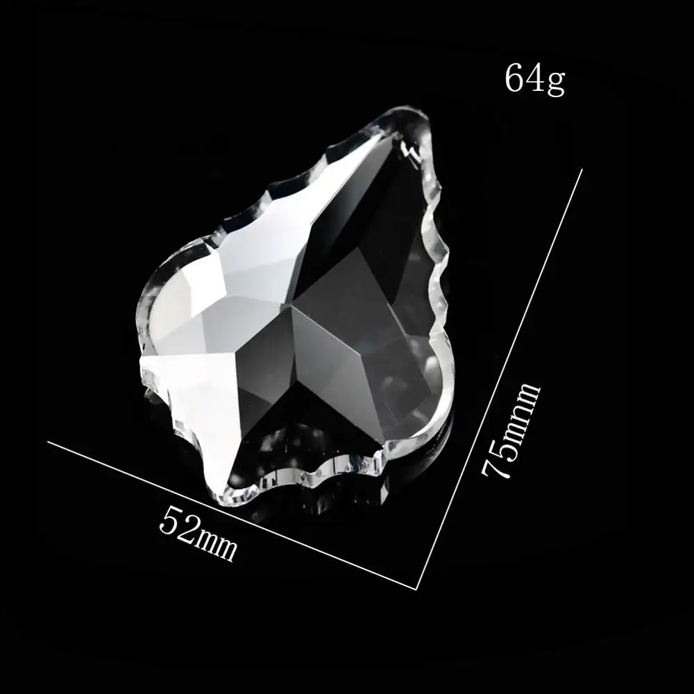 

75mm Maple Leaf Crystal Pendants Glass Bead Chandelier Crystals Prisms Suncatcher Hanging Ornament Accessories Home Decor