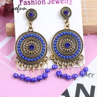 veyofun 4 color acrylic classic round tassels drop earrings vintage dangle earrings jewelry for women new gift