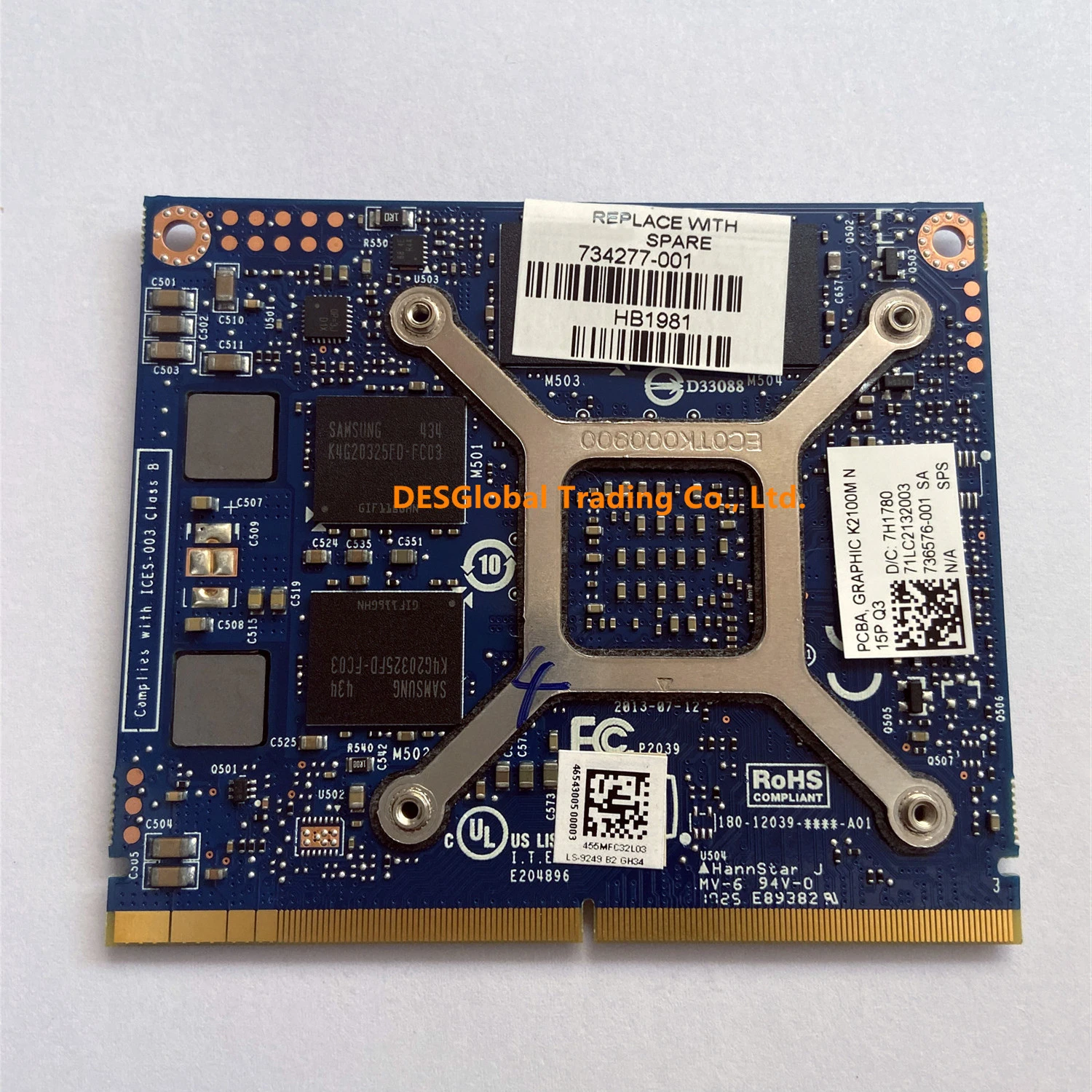 Новинка графическая видеокарта K2100 K2100M 2 Гб стандартная GDDR5 карта для Dell M4700 M4800 HP