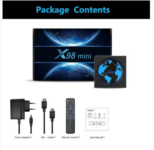 Приставка Смарт-ТВ X98 Mini Amlogic S905W2 Android 11 4 + 64/32 ГБ 2 ГГц/ГГц 4K | Электроника