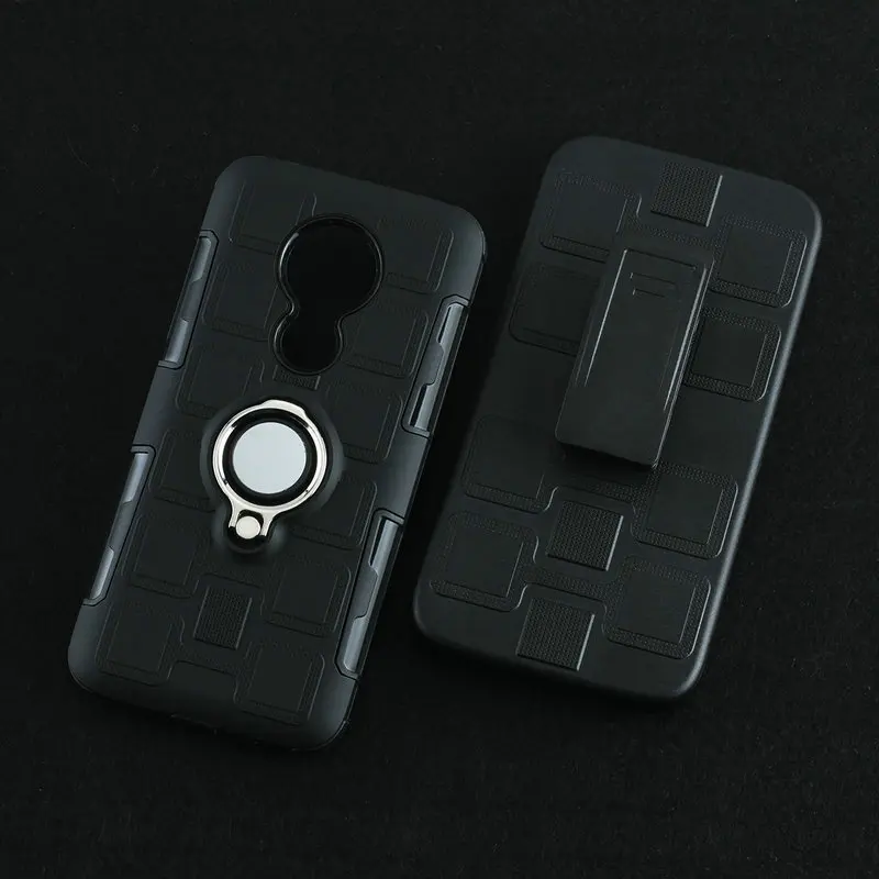 Роскошный чехол с металлическим кольцом для Motorola Moto G7 Power Case G8 Plus G 7 + зажимом ремня