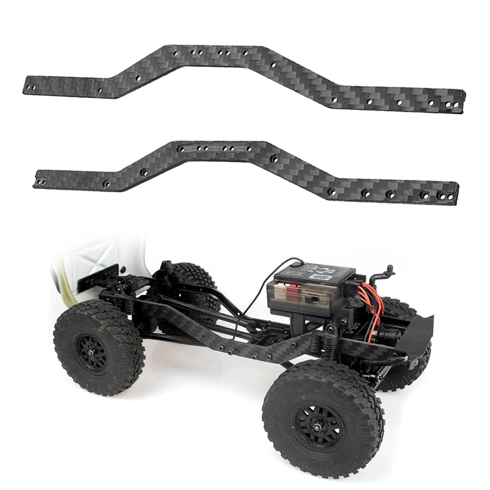 

2PCS for RC 1/24 Axial SCX24 90081 Car Carbon Fiber Chassis Frame Rails Black Set RC Crawler Car Model Upgrade Accessories
