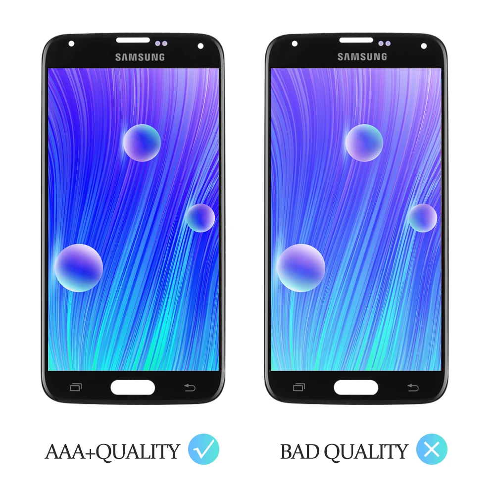 Тест ЖК для samsung Galaxy 4G S5 i9600 G900 G900M G900F ЖК-дисплей кодирующий преобразователь сенсорного экрана в сборе(не совместим G900H