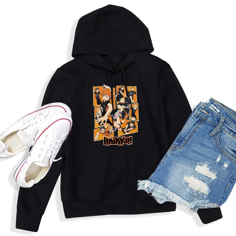 

Anime Hoodie Haikyuu Sweatshirt Harajuku Fashion Pullover Casual Sportswear
