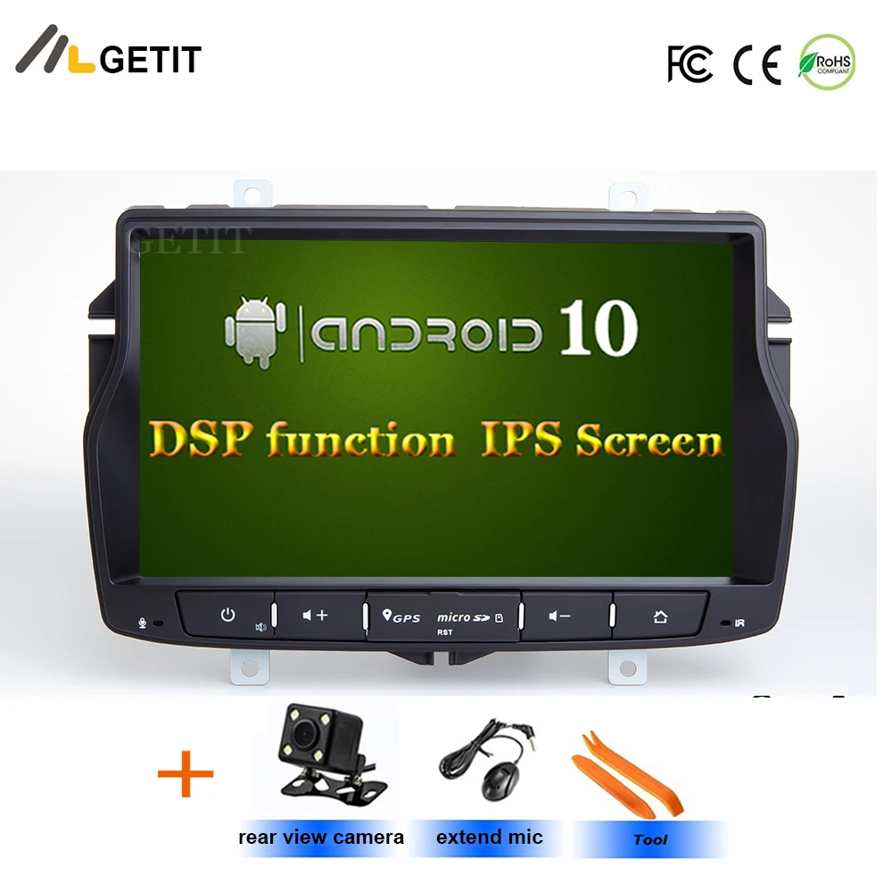 Автомобильная стереомагнитола для Lada Vesta 2015 2018 8 дюймов IPS экран Android 10 GPS навигация