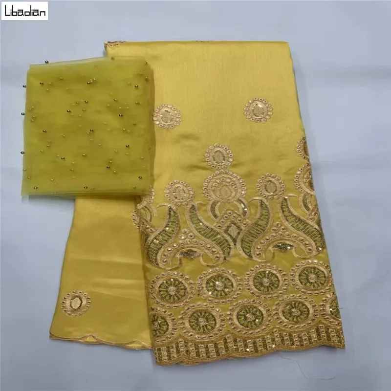 Африканская ткань Высокое качество Индийский Шелк-сырец Джордж обертки шоколада