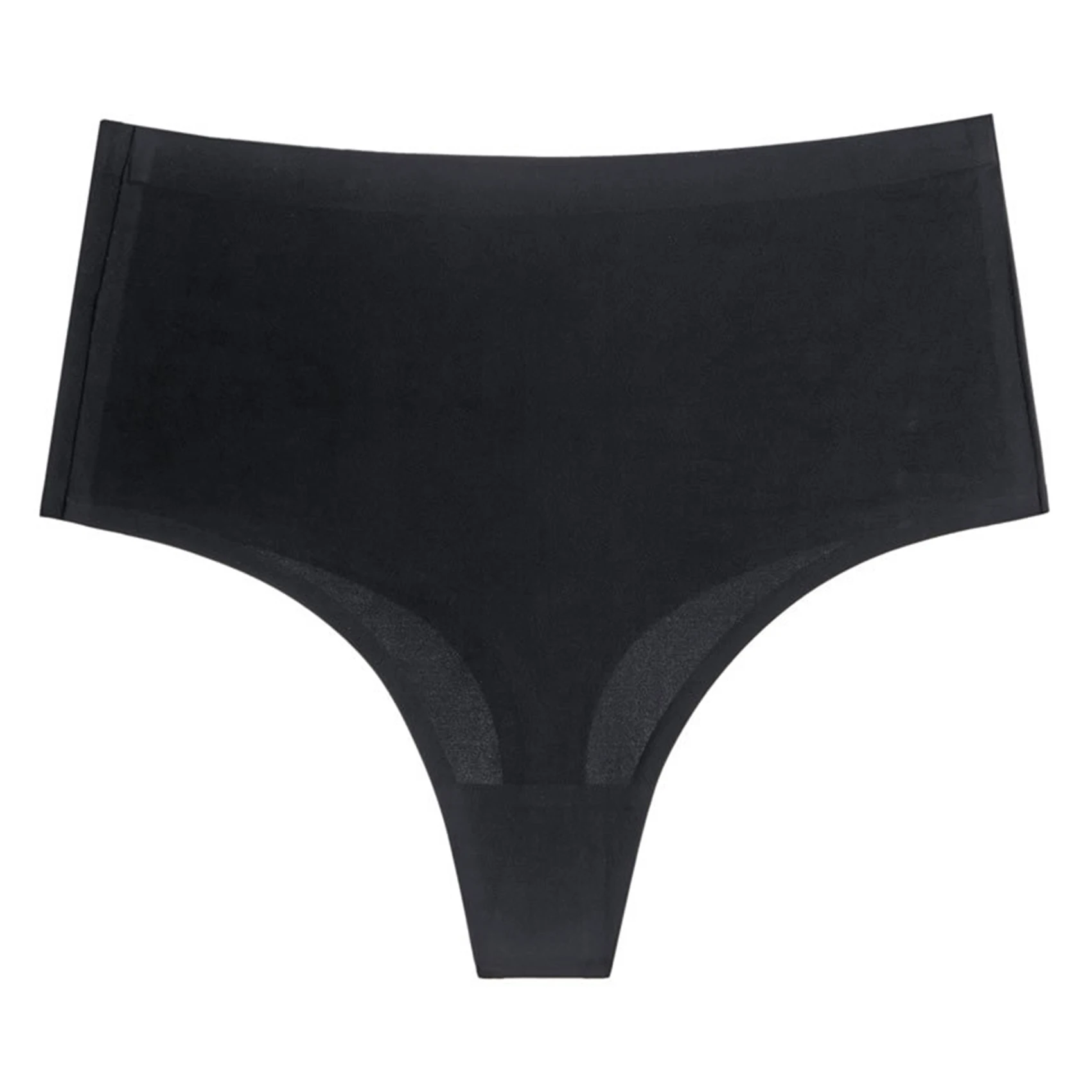 Стринги Женские однотонные из вискозы с завышенной талией размеры до 3XL | Женская